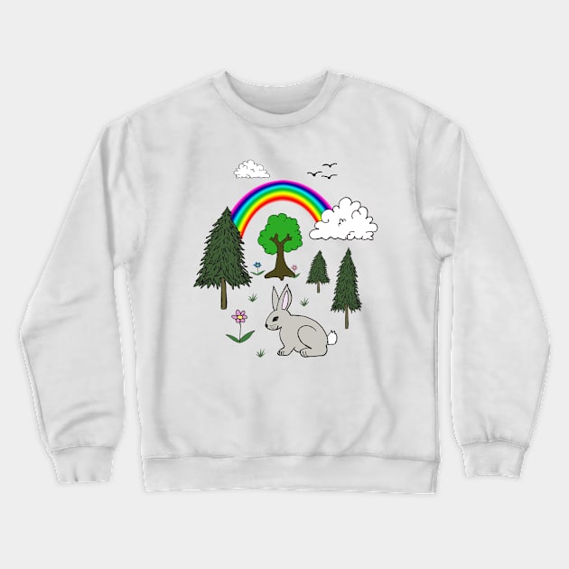 Nature Scene Crewneck Sweatshirt by wanungara